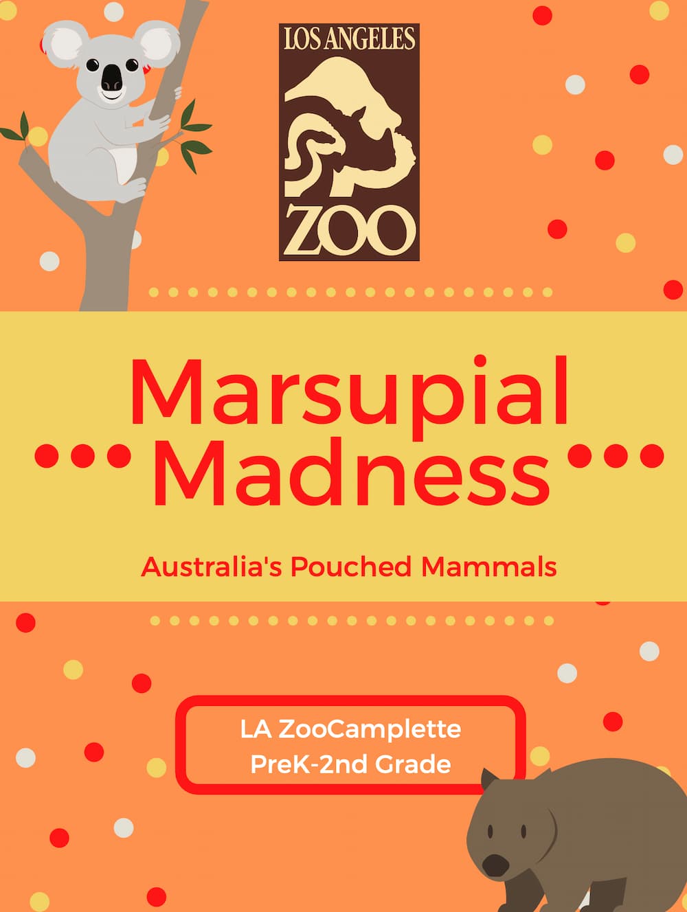 Cover for Marsupial Madness with a koala and a wombat.