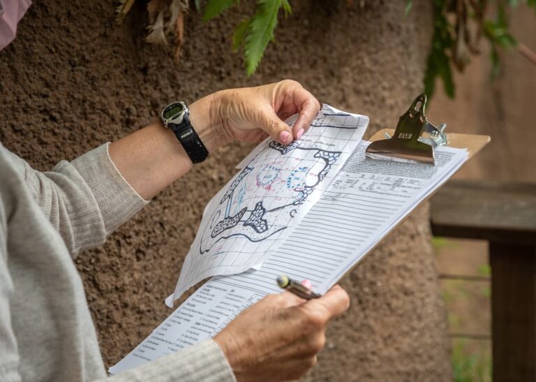 Research Volunteer Research Volunteer Paula Orlovich holding a clipboard