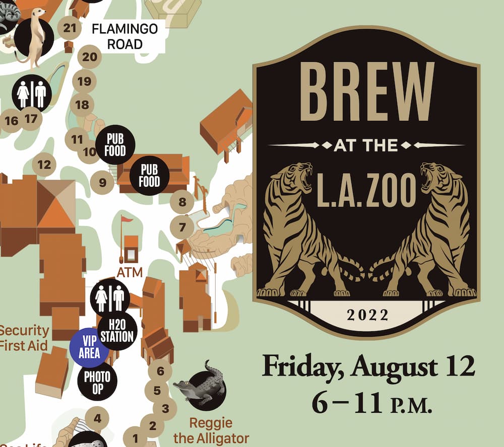 Crop of the Brew at the L.A. Zoo map