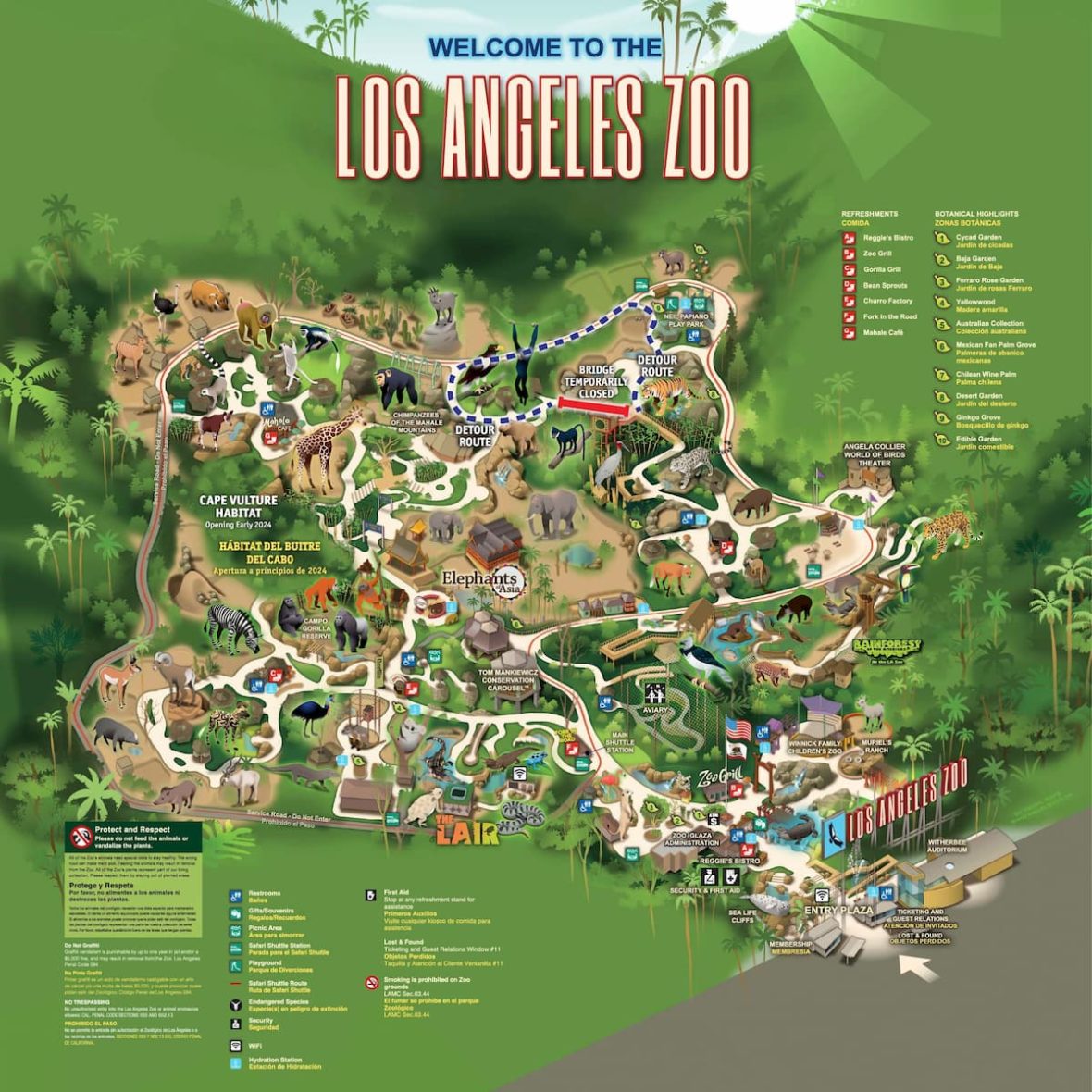 Map of the L.A. Zoo