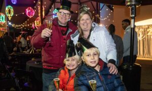 A faily enjoying Family New Year's Eve at L.A. Zoo Lights