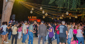 People dancing at the L.A. Zoo's Roaring Nights 2024