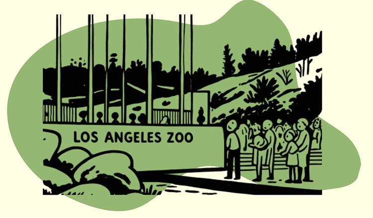 illustration of the L.A. Zoo entrance